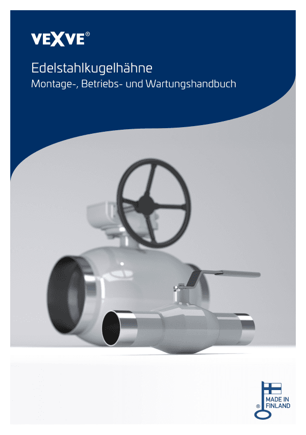 Edelstahlkugelhähne Montage-, Betriebs- und Wartungshandbuch