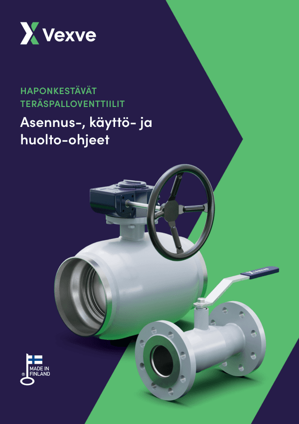 Haponkestävät teräspalloventtiilit Asennus-, käyttö- ja huolto-ohjeet
